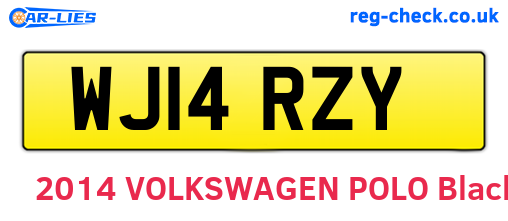 WJ14RZY are the vehicle registration plates.
