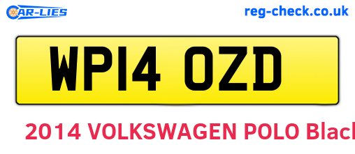 WP14OZD are the vehicle registration plates.