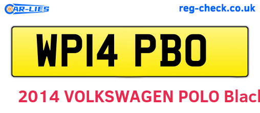 WP14PBO are the vehicle registration plates.