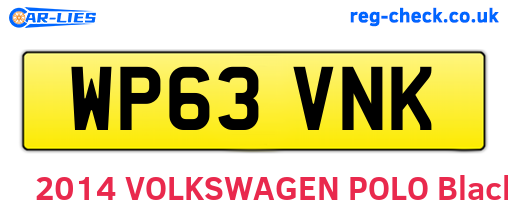 WP63VNK are the vehicle registration plates.