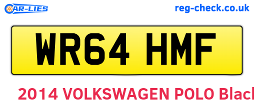 WR64HMF are the vehicle registration plates.