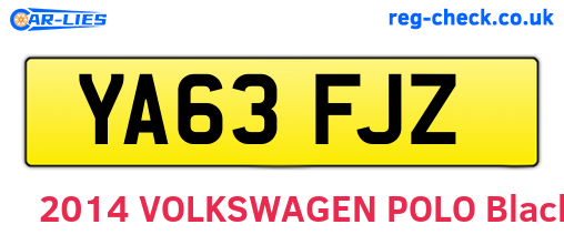 YA63FJZ are the vehicle registration plates.