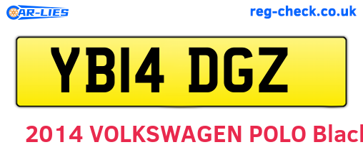 YB14DGZ are the vehicle registration plates.