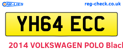 YH64ECC are the vehicle registration plates.