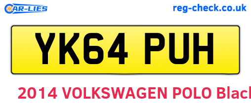 YK64PUH are the vehicle registration plates.