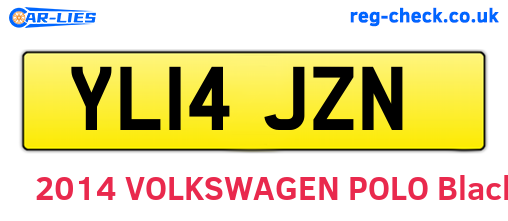 YL14JZN are the vehicle registration plates.