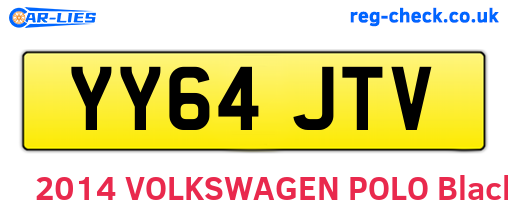 YY64JTV are the vehicle registration plates.