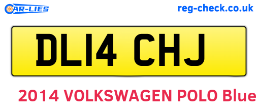 DL14CHJ are the vehicle registration plates.