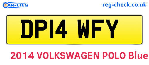 DP14WFY are the vehicle registration plates.