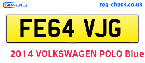 FE64VJG are the vehicle registration plates.