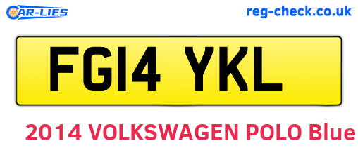 FG14YKL are the vehicle registration plates.