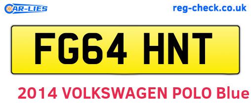 FG64HNT are the vehicle registration plates.