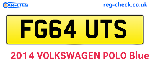 FG64UTS are the vehicle registration plates.