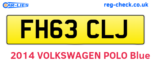 FH63CLJ are the vehicle registration plates.