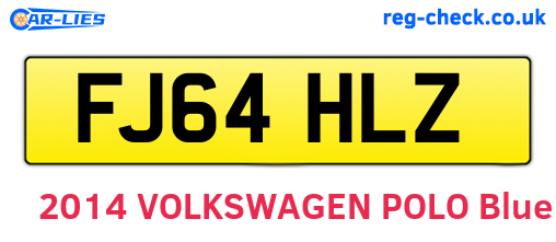 FJ64HLZ are the vehicle registration plates.