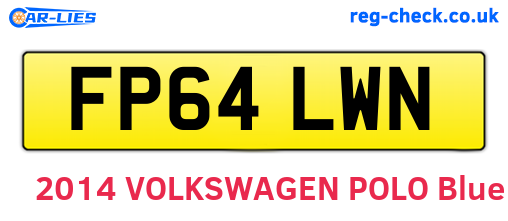 FP64LWN are the vehicle registration plates.