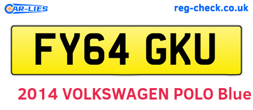 FY64GKU are the vehicle registration plates.