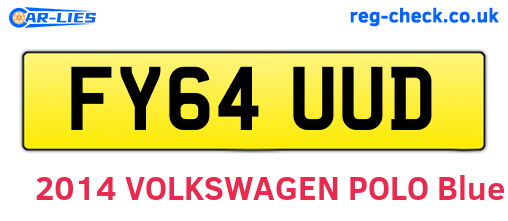 FY64UUD are the vehicle registration plates.