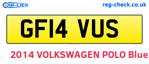 GF14VUS are the vehicle registration plates.
