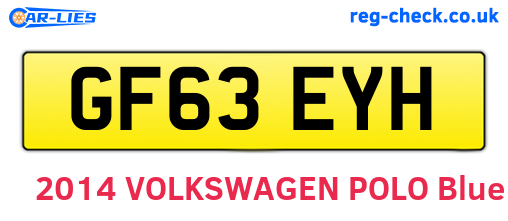 GF63EYH are the vehicle registration plates.