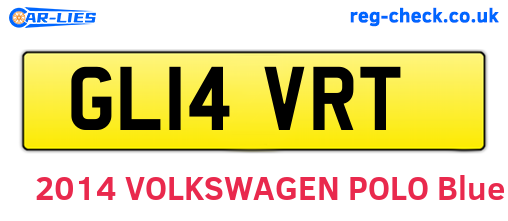 GL14VRT are the vehicle registration plates.