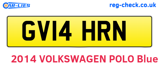 GV14HRN are the vehicle registration plates.