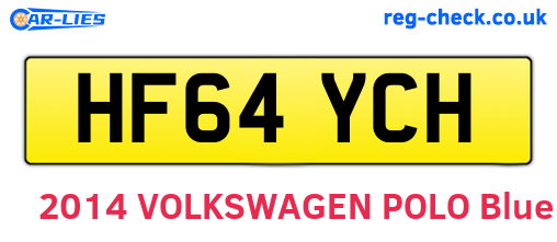 HF64YCH are the vehicle registration plates.