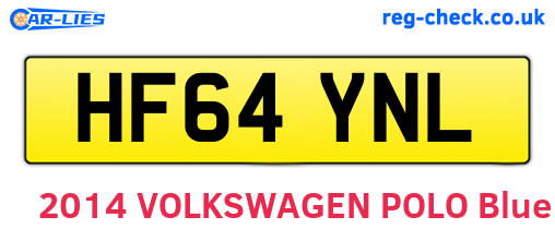 HF64YNL are the vehicle registration plates.