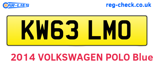 KW63LMO are the vehicle registration plates.