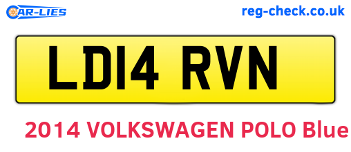 LD14RVN are the vehicle registration plates.