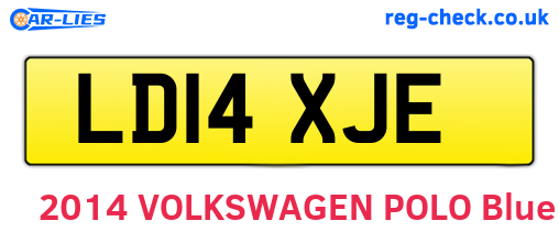 LD14XJE are the vehicle registration plates.