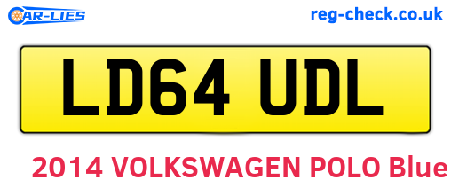 LD64UDL are the vehicle registration plates.