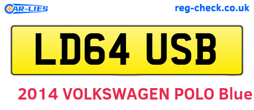 LD64USB are the vehicle registration plates.