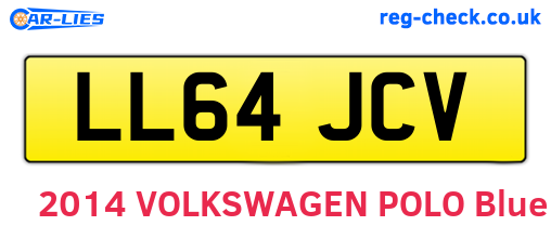 LL64JCV are the vehicle registration plates.