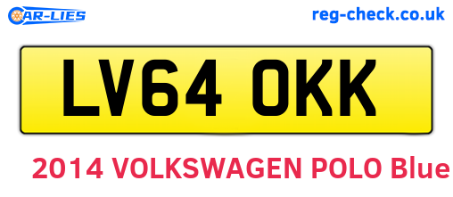 LV64OKK are the vehicle registration plates.