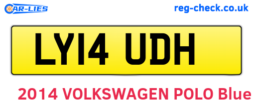 LY14UDH are the vehicle registration plates.