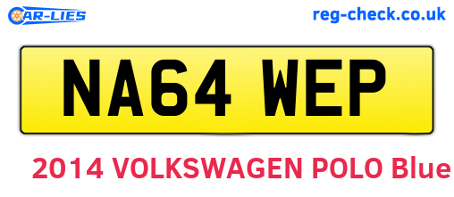 NA64WEP are the vehicle registration plates.