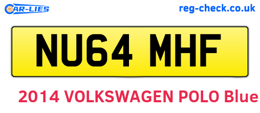 NU64MHF are the vehicle registration plates.