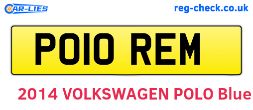 PO10REM are the vehicle registration plates.