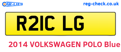 R21CLG are the vehicle registration plates.