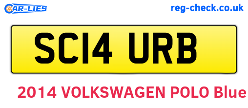 SC14URB are the vehicle registration plates.