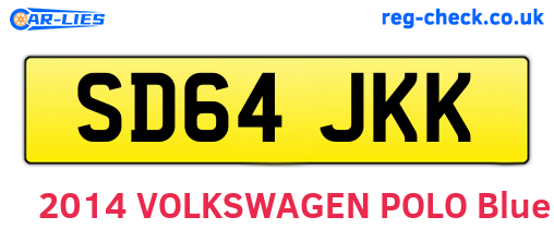 SD64JKK are the vehicle registration plates.