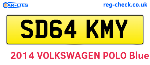 SD64KMY are the vehicle registration plates.