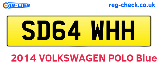 SD64WHH are the vehicle registration plates.