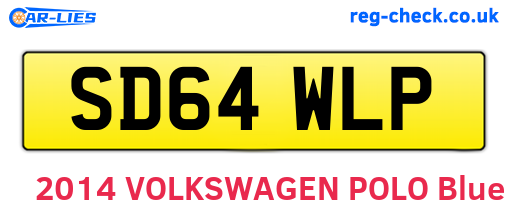 SD64WLP are the vehicle registration plates.