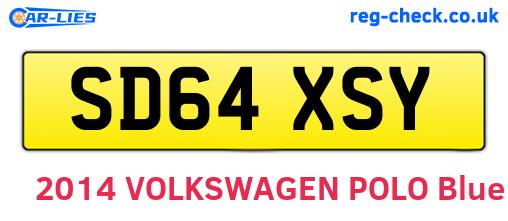 SD64XSY are the vehicle registration plates.