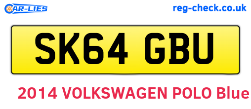 SK64GBU are the vehicle registration plates.