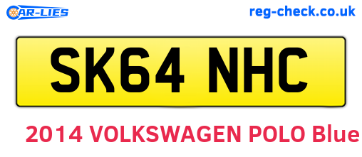 SK64NHC are the vehicle registration plates.