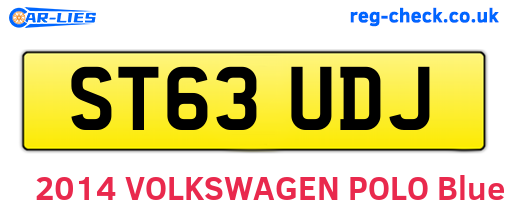 ST63UDJ are the vehicle registration plates.