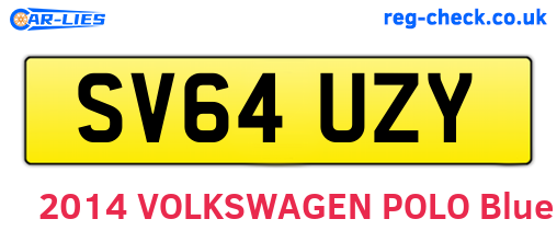 SV64UZY are the vehicle registration plates.